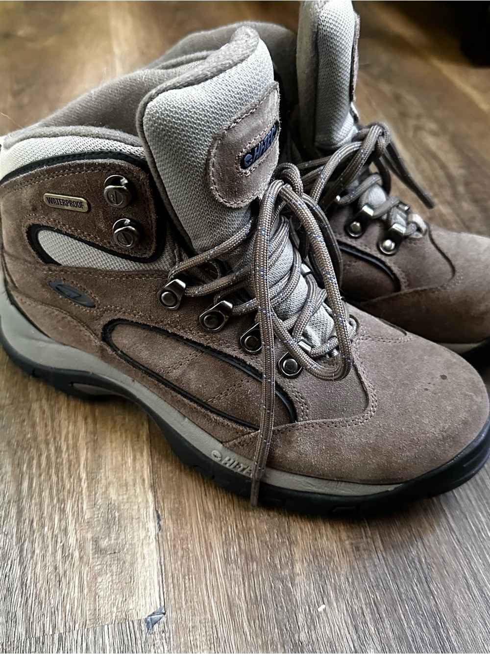 Hi-Tec Waterproof Taupe/Brown Hiking Boots